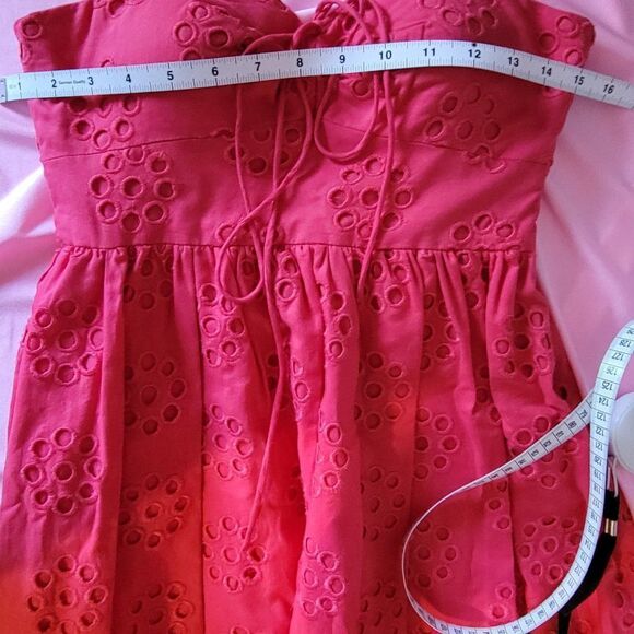 *TIBI EYELET DESIGNER RED DRESS Final Discount - Picture 6 of 11